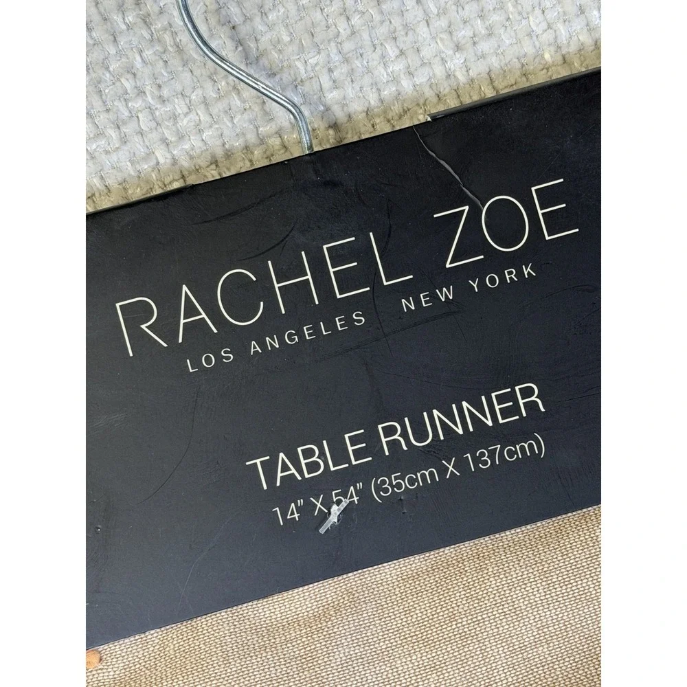 Rachel Zoe Embroidered Beaded Autumn Leaves Table Runner 14x54 Fall Thanksgiving